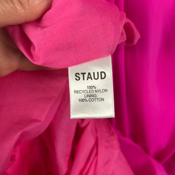 STAUD Calypso O-Ring Cutout Midi Dress Bougainvillea Pink - Picture 8 of 9